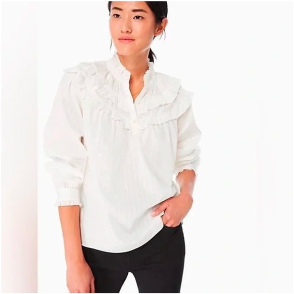 White Ruffled Blouse - Picture 7 of 7